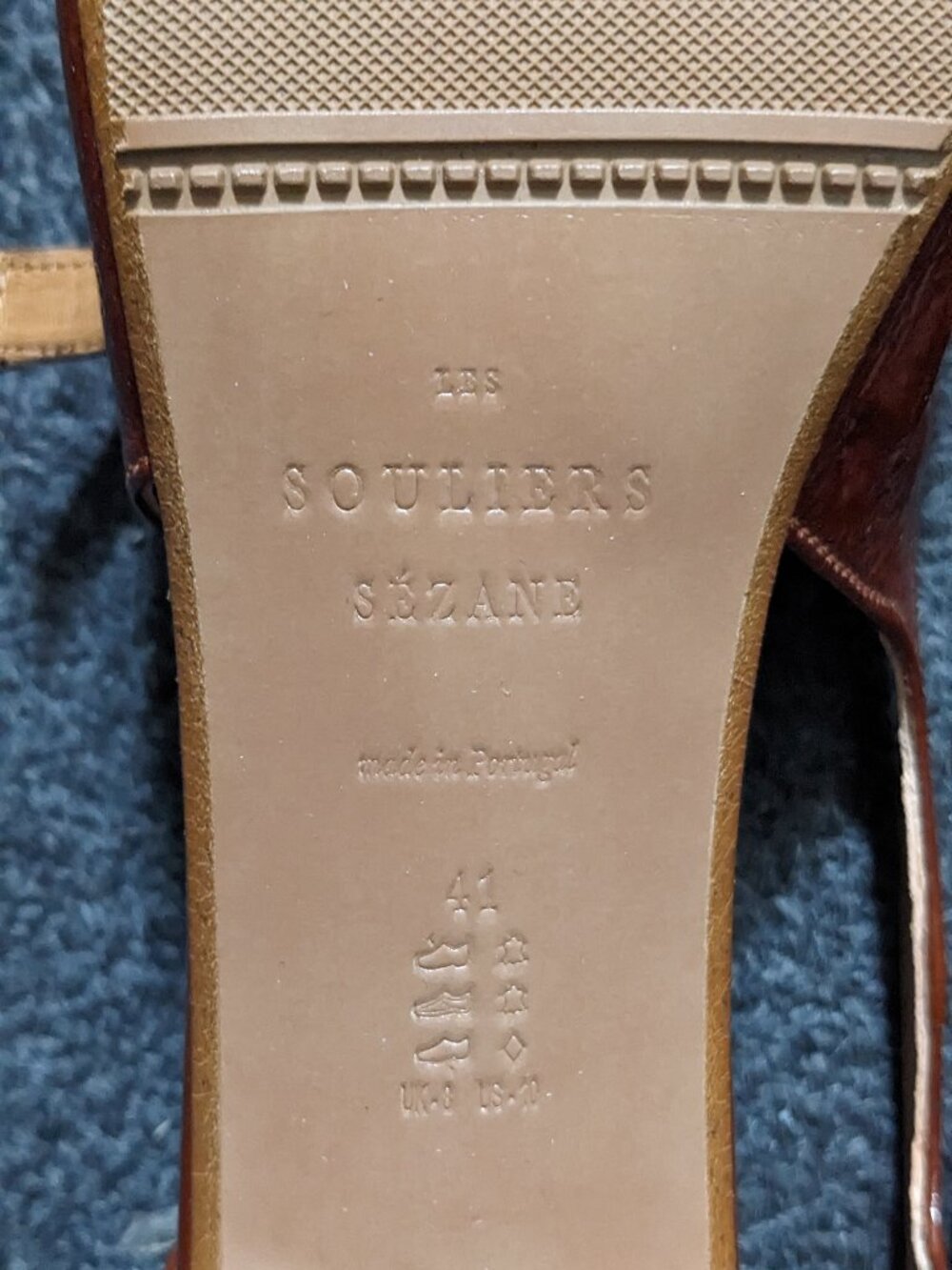 Sezane Paula Babies in Patent Camel New with Box - Picture 4 of 4